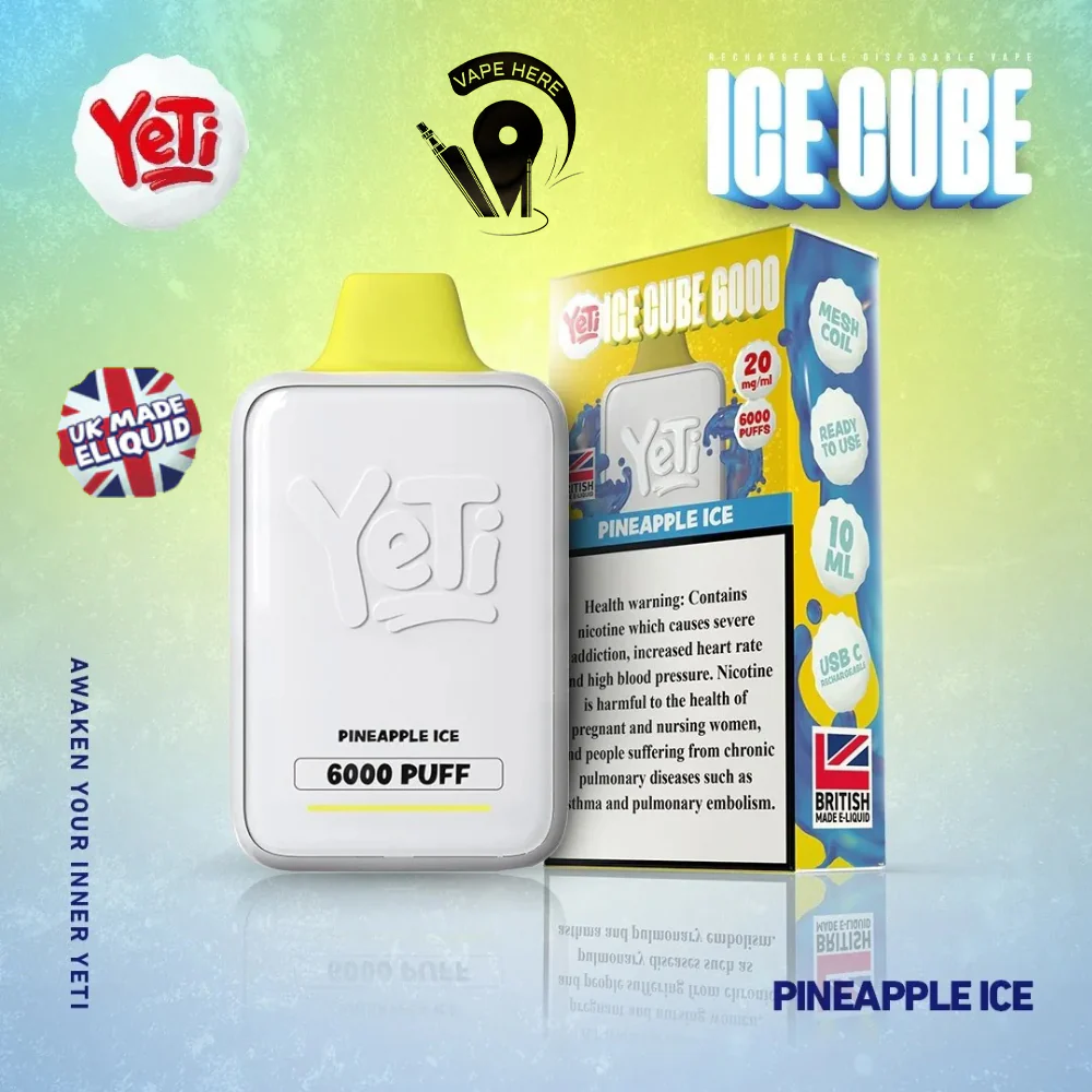 Yeti Ice Cube 6000 Puffs Disposable Vape 20mg - Image 13