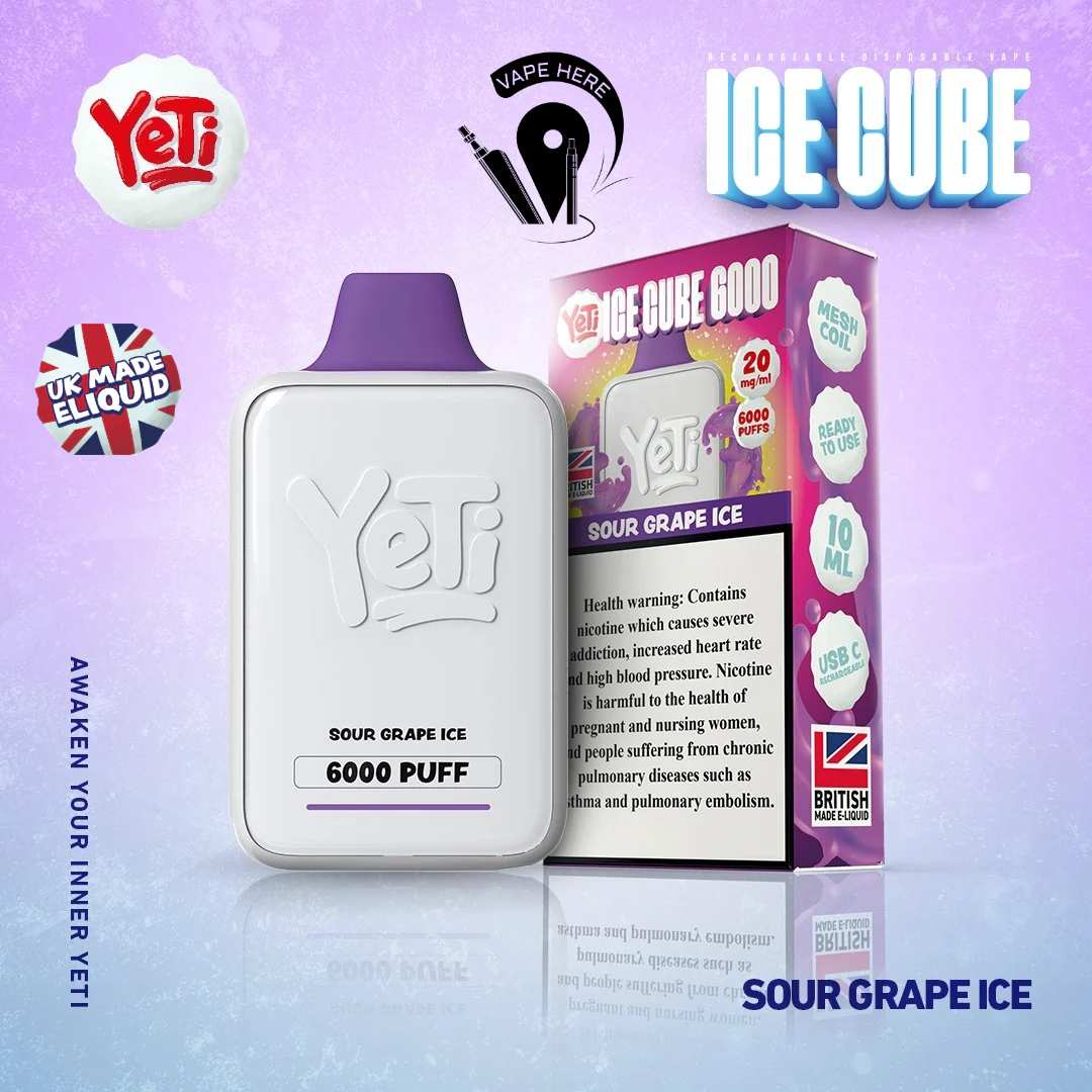 Yeti Ice Cube 6000 Puffs Disposable Vape 20mg - Image 5