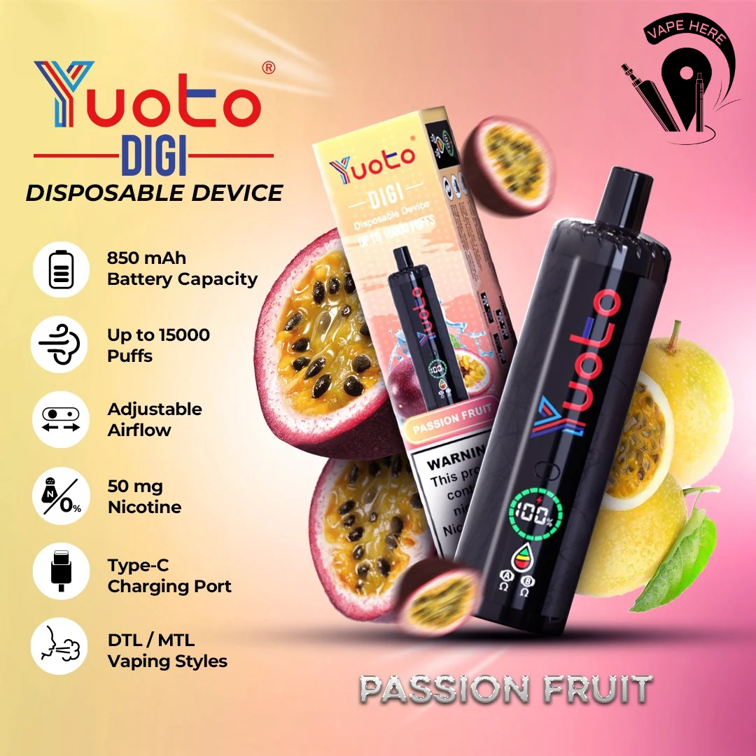 Yuoto DIGI 15000 Puffs Disposable Shisha Vape - Image 10