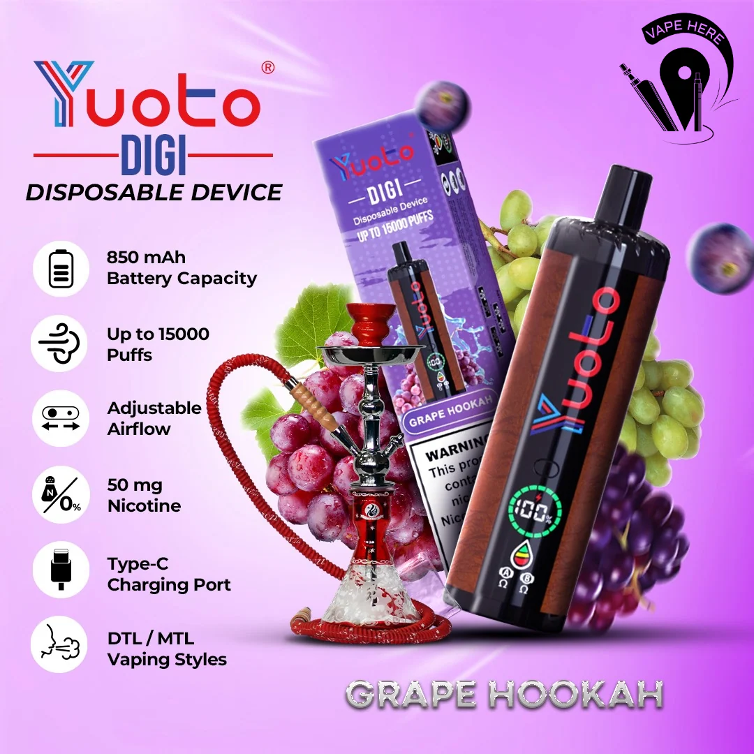 Yuoto DIGI 15000 Puffs Disposable Shisha Vape - Image 11