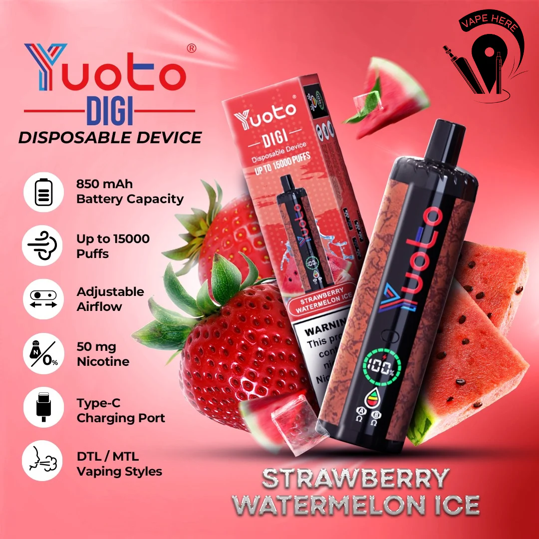 Yuoto DIGI 15000 Puffs Disposable Shisha Vape - Image 13