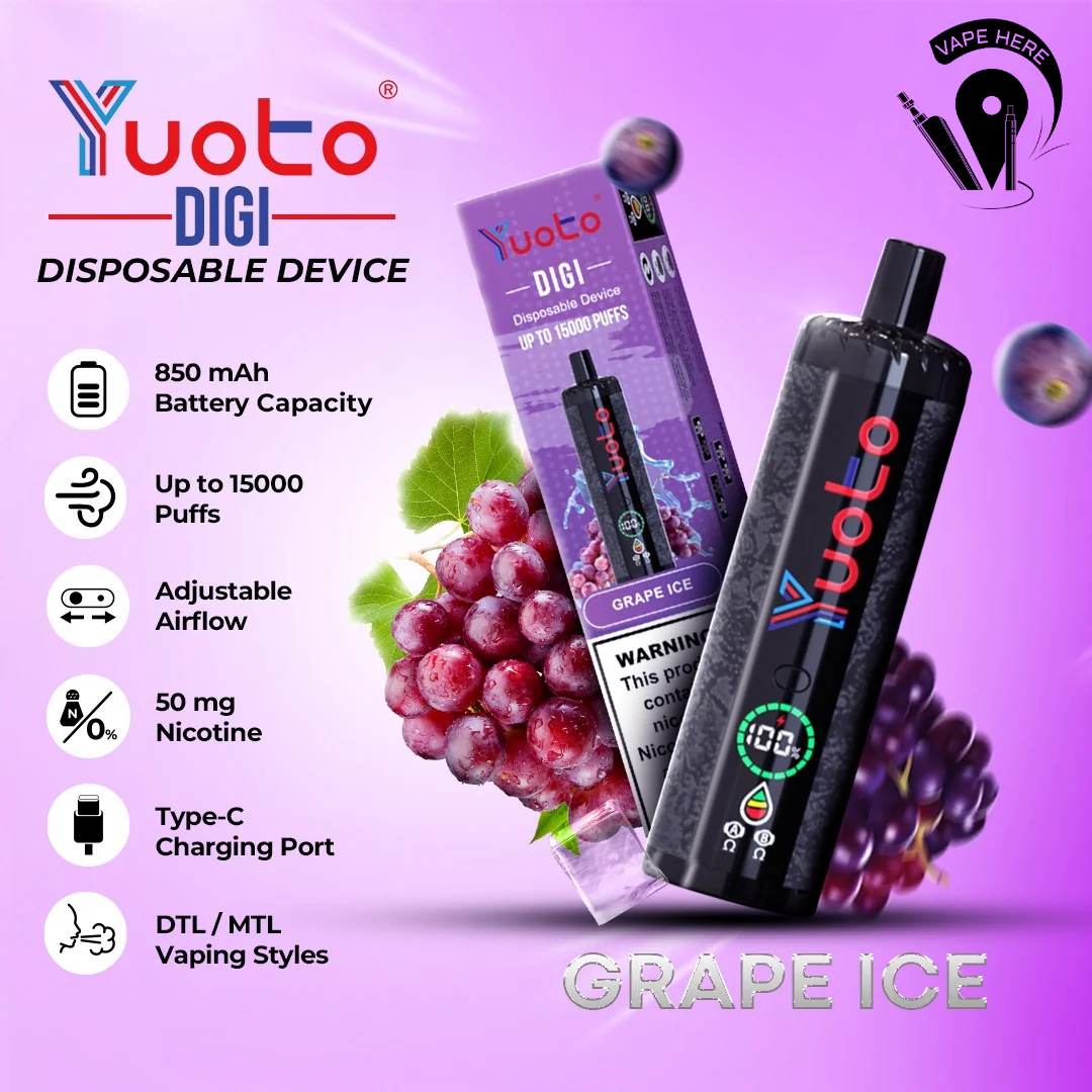 Yuoto DIGI 15000 Puffs Disposable Shisha Vape - Image 5