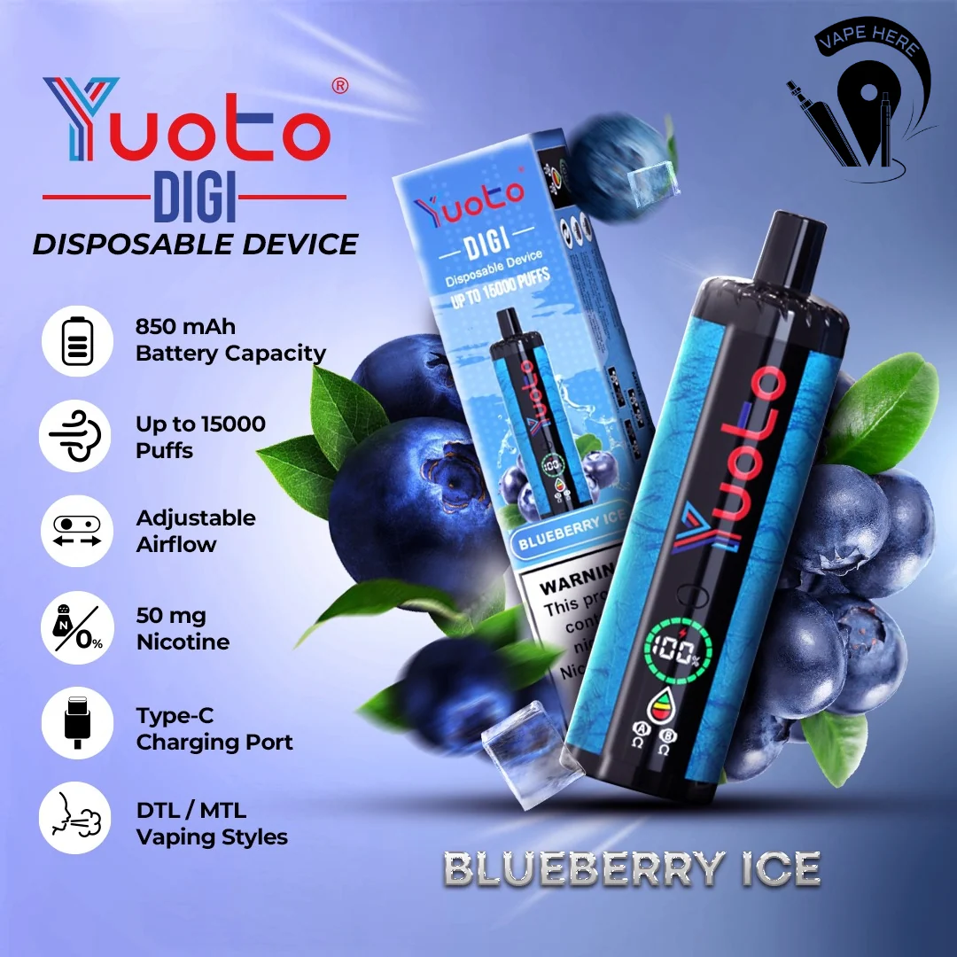 Yuoto DIGI 15000 Puffs Disposable Shisha Vape - Image 6