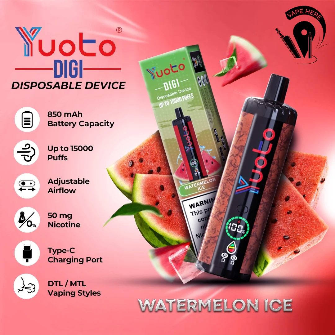 Yuoto DIGI 15000 Puffs Disposable Shisha Vape - Image 7