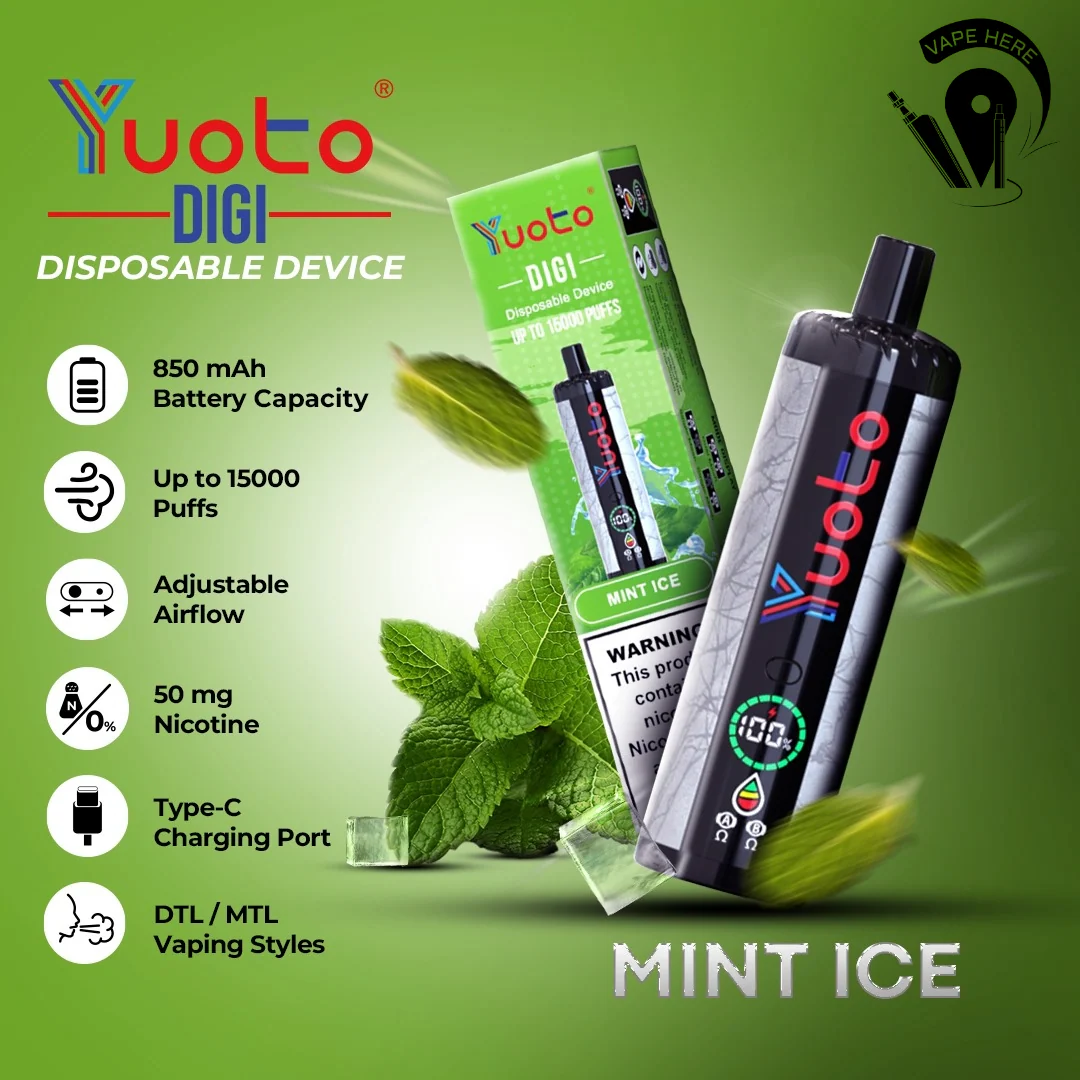 Yuoto DIGI 15000 Puffs Disposable Shisha Vape - Image 8