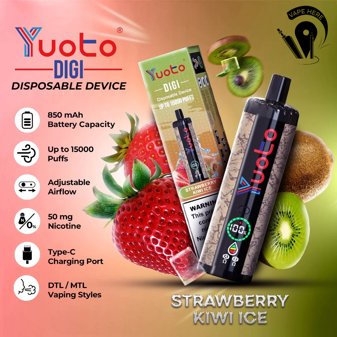 Yuoto DIGI 15000 Puffs Disposable Shisha Vape - Image 9